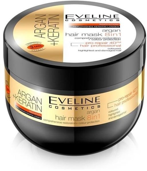 Eveline Argan Keratin Hair Mask 8in1 300ml