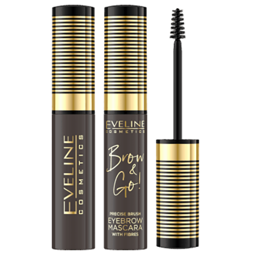 Eveline Brow and Go Series Eyebrow Mascara Highlighting and Volume Dark no2 10 ml