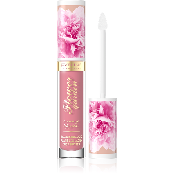 Eveline Flower Garden Creamy Lip Gloss No.01 Delicate Rose Vegan 4.5ml