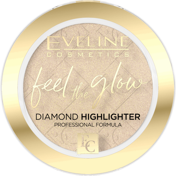 Eveline Feel the Glow Vegan Velvet Face Diamond Highlighter in Stone 01 Sparkle 5g