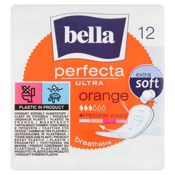 Bella Perfecta Ultra Orange Extra Soft Sanitary Pads 12 Pieces