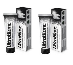 2x Ultrablanc Whitening Toothpaste with Activated Charcoal 75ml+75ml