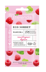 Bielenda Eco Sorbet Raspberry Natural Moisturizing and Soothing Face Mask 8g