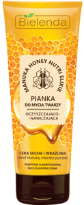 Bielenda Manuka Honey Nutri Elixir Cleansing Moisturizing Face Wash Foam 175ml