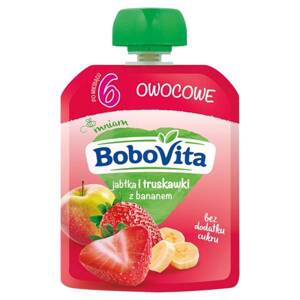 BoboVita Dessert Mousse Apple Strawberries and Banana for Infants after 6th Month 80g