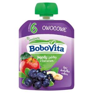 BoboVita Dessert Mousse Blueberries Apple and Banana for Infants after 6th Month 80g