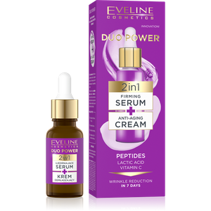 Eveline Duo Power 2in1 Firming Serum + Anti-Wrinkle Cream 18ml