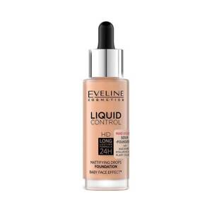 Eveline Liquid Control HD Foundation with Niacinamide in Dropper No. 055 Honey 32ml