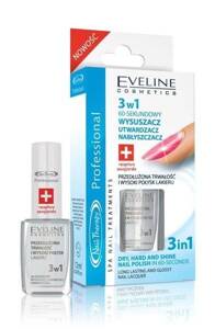 Eveline Nail Therapy Professional 3in1 60-second Drier Hardener Shine 12ml