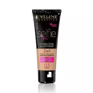 Eveline Selfie Time Foundation Concealer Covering Moisturizing Skin No 03 Vanilla 30ml