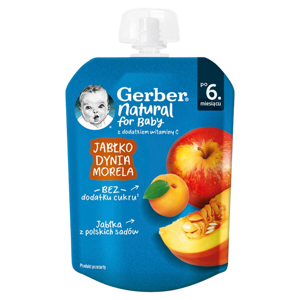 Gerber Apple Pumpkin Apricot for Babies after 6 Months of Life 80g