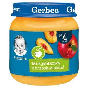 Gerber Mousse Apple with Peaches for Babies after 4 Months Onwards 125g