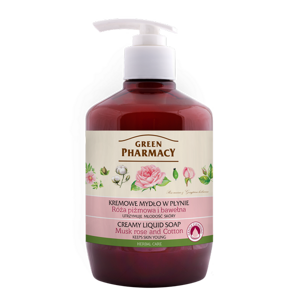 Green Pharmacy Creamy Moisturizing Liquid Soap with Musk Rose and Cotton 460ml