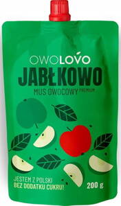 OwoLovo Apple Fruit Mousse without Sugar Addition 200g