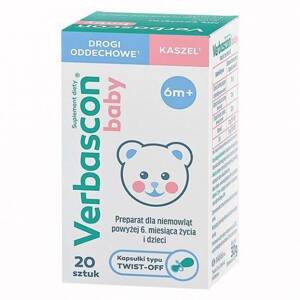 Verbascon Baby Preparation for Babies Respiratory Tract and Cough 20 Capsules Best Before 31.01.24