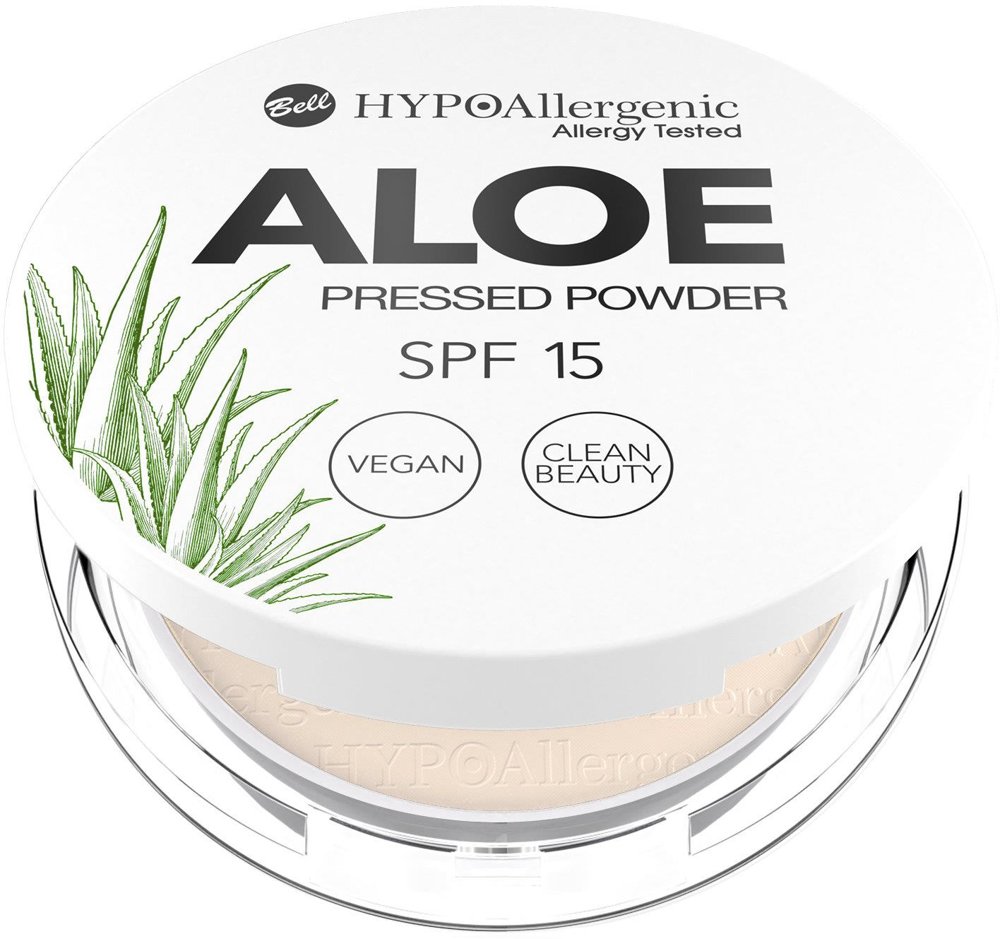Bell Hypoallergenic Aloe Pressed Face Powder No 01 Cream SPF15 Vegan 5g