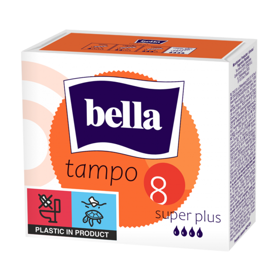 Bella Tampo Super Plus Tampons without Applicator 8 Pieces