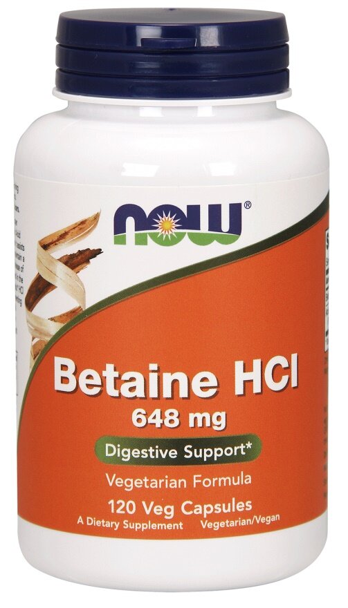 Betaine HCl, 648mg - 120 vcaps