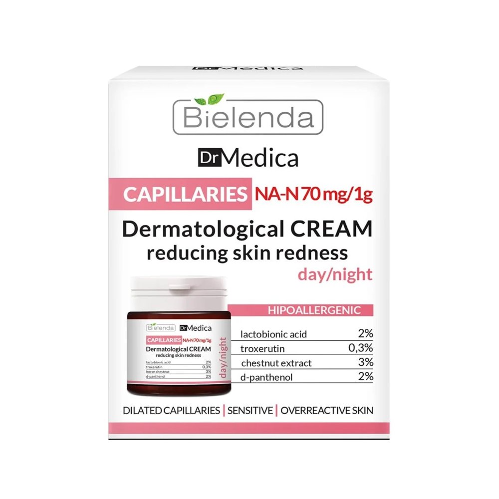 Bielenda Capillary Skin Dermatological Anti Redness Face Cream Day and Night 50ml