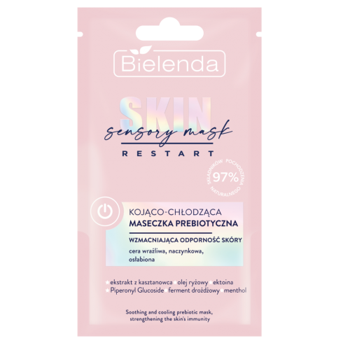 Bielenda Skin Restart Sensory Mask Soothing and Cooling Prebiotic Mask Strengthening Skin's Resistance for Sensitive Skin 8g