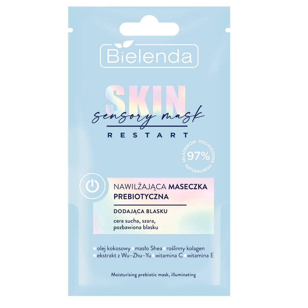 Bielenda Skin Restart Sensory Moisturizing Prebiotic Mask Glowing for Dry Skin 8g