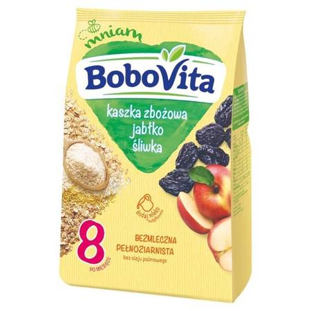 BoboVita Dairy-Free Cereal Porridge with Apple and Plum Flavor for Babies after 8 Months 180g