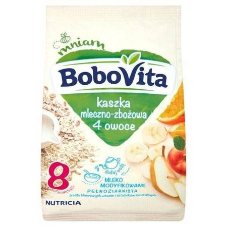 BoboVita Milk-Cereal Porridge 4 Fruits Palm Oil Free after 8th Month 230g