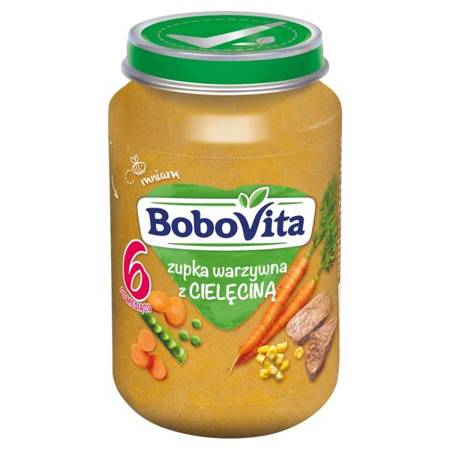 BoboVita Vegetable Soup Dish with Veal for Babies after 6th Month 190g