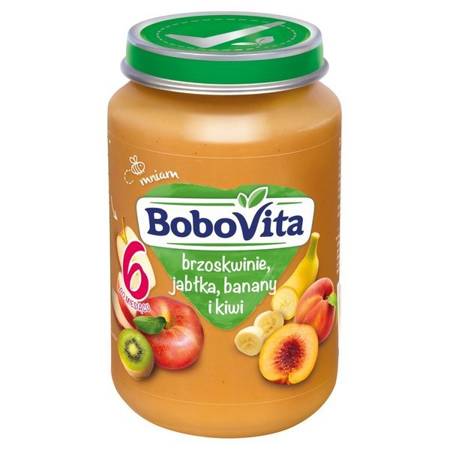 Bobovita Dessert Peaches Apples Bananas and Kiwi for Babies after 6th Month 190g