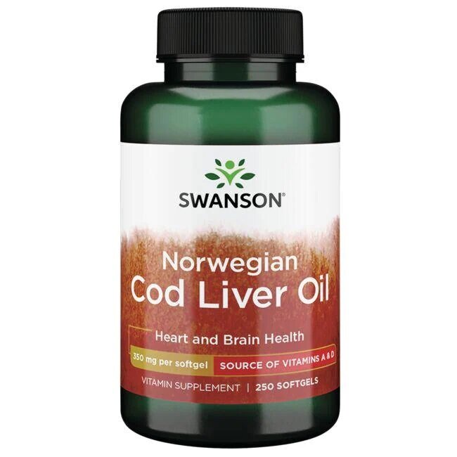 Cod Liver Oil, 350mg - 250 softgels