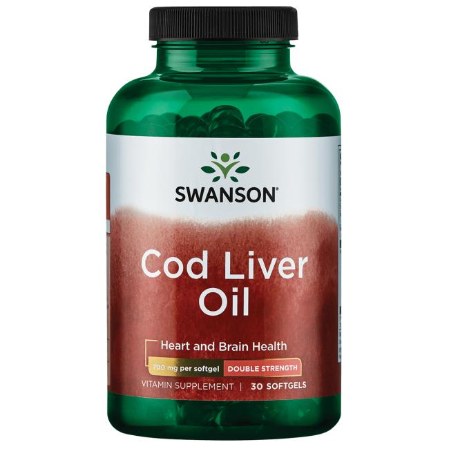 Cod Liver Oil, 700mg Double-Strength - 30 softgels