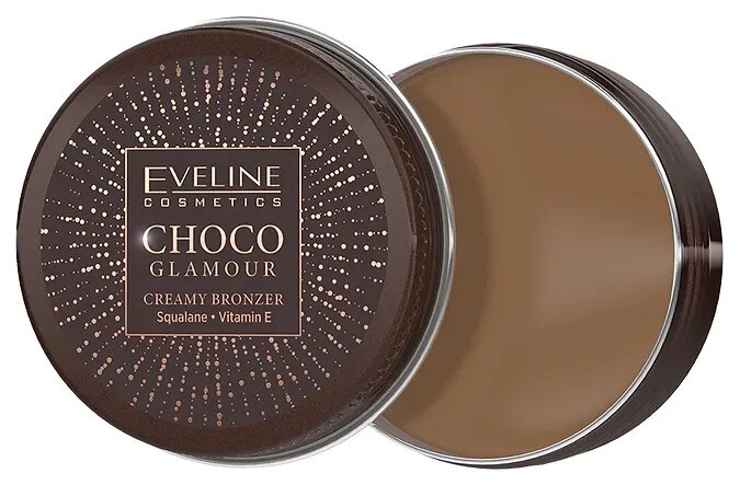 Eveline Choco Glamour Bronzer in Cream No. 01 Squalane Vitamin E 20g