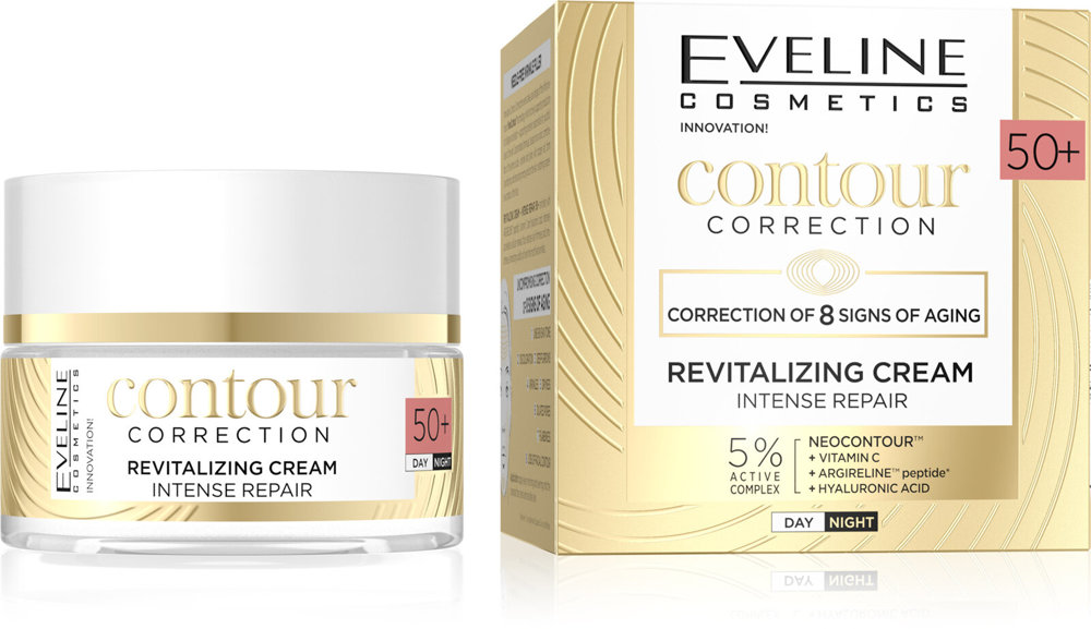 Eveline Contour Correction Revitalizing Intensively Regenerating Day and Night Cream 50+ 50ml