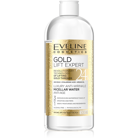 Eveline Gold Lift Expert Luxurious Anti-wrinkle Micellar Liquid 3in1 500ml
