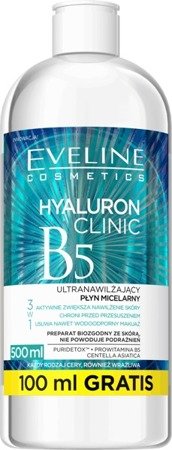 Eveline Hyaluron Clinic Ultra-moisturizing Micellar Liquid 3in1 500ml