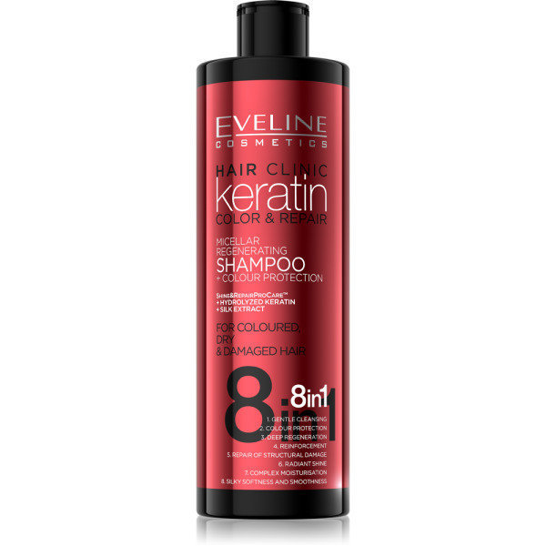 Eveline Keratin Color & Repair Shampoo and Colour Protection 8in1 400ml