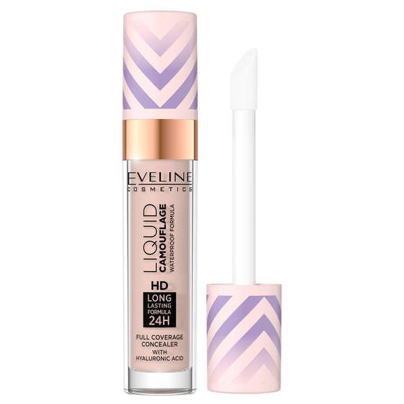 Eveline Liquid Camouflage Waterproof Concealer with Hyaluronic Acid No.03 Soft Natural 7.5ml