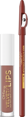Eveline OML Silky Matt Liquid Lipstick & Contour Lip Liner 12 Praline Eclair 4,5ml