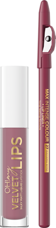 Eveline OML Silky Matt Liquid Lipstick & Contour Lip Liner 13 Brownie Biscotti 4,5ml