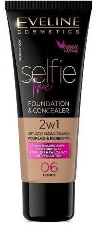 Eveline Selfie Time Foundation and Concealer 2in1 06 Honey 30 ml