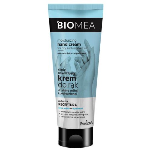 Farmona Biomea Strongly Moisturizing Hand Cream for Dry and Irritated Skin with Aloe Juice 100ml