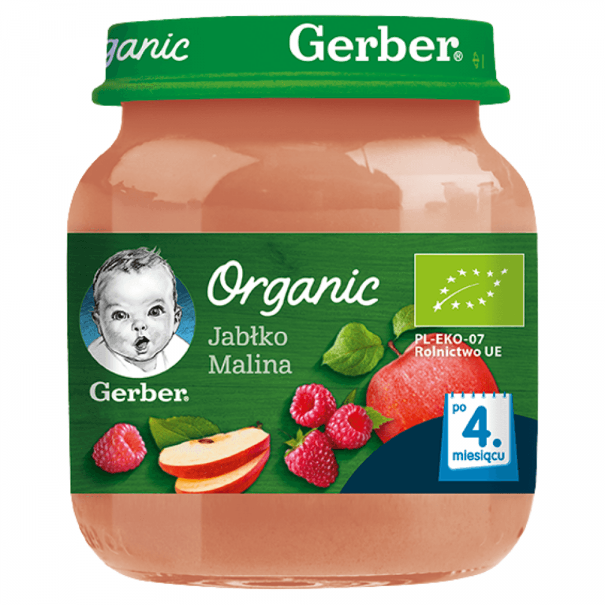 Gerber Organic Apple Raspberry for Babies after 4 Months Onwards 125g