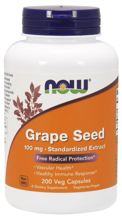 Grape Seed Standardized Extract, 100mg - 200 vcaps