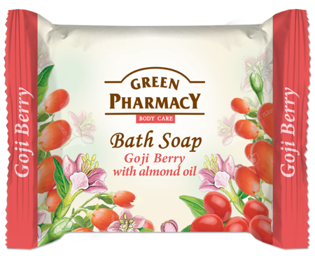 Green Pharmacy Toilet Soap Goji Berry Extract and Almond Oil 100 g