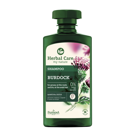 Herbal Care Shampoo for Oily Hair at the Base and Dry at Ends Burdock 330ml