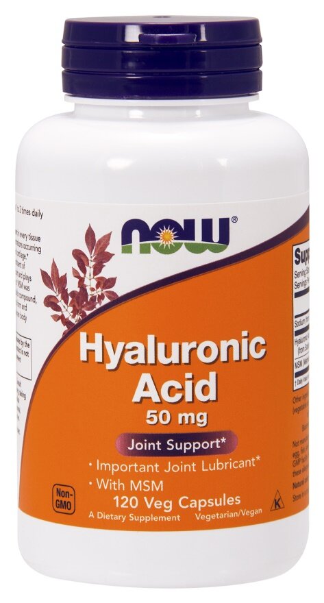 Hyaluronic Acid with MSM, 50mg - 120 vcaps