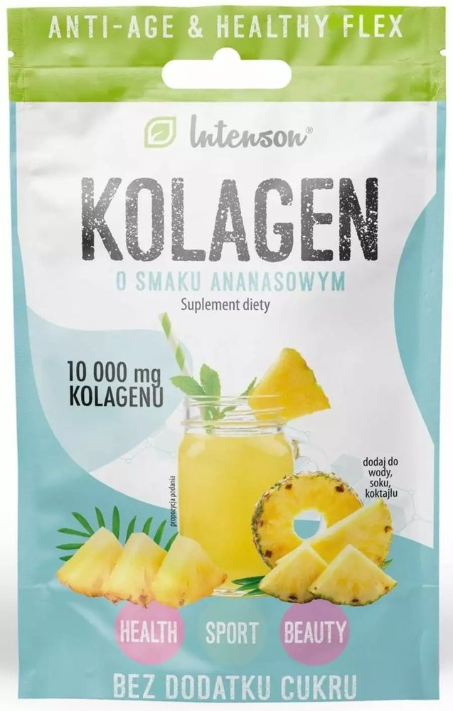 Intenson Collagen with Pineapple Flavor with Hyaluronic Acid and Vitamin C in Drinking Powder 11.4g
