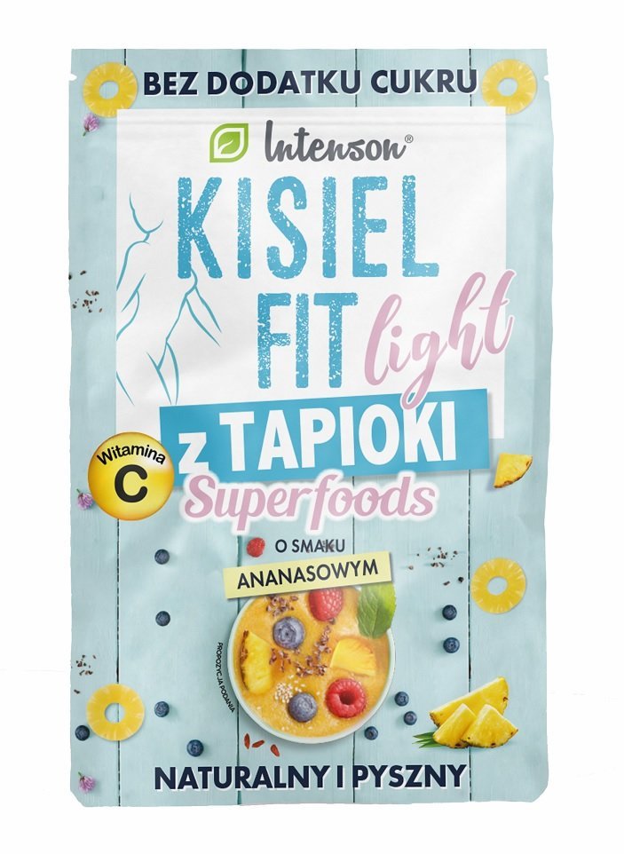 Intenson Superfoods Fit Light Tapioca Jelly Kissel with Pineapple Flavor without Sugar 30g