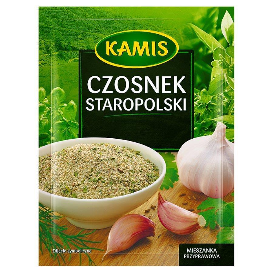 Kamis Garlic Old Polish Spice Mixture for Meat Dishes Soups and Sauces 20g