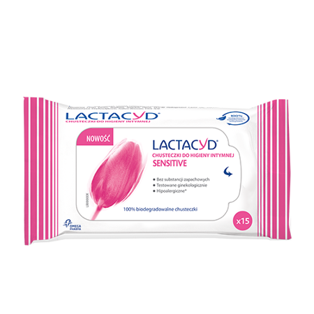 LACTACYD Sensitive Intimate hygiene wipes1op.-15szt 